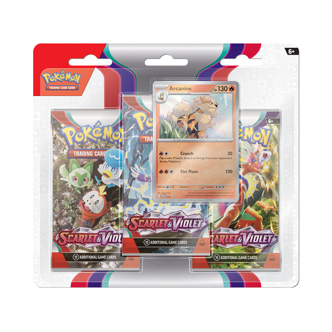 Scarlet & Violet 3 Pack Blister – Arcanine
